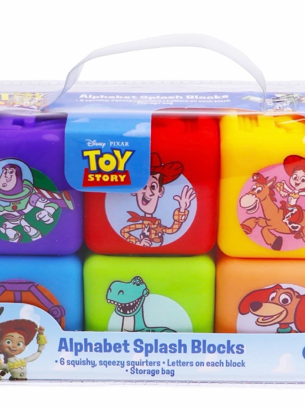 Disney Toy Story Splash Alphabet Blocks - Purple Red Yellow Green Blue Orange